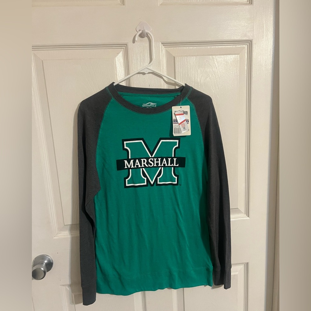 NWT OHIOPYLE Women’s Marshall Thundering Herd Raglan Long Sleeve T-Shirt